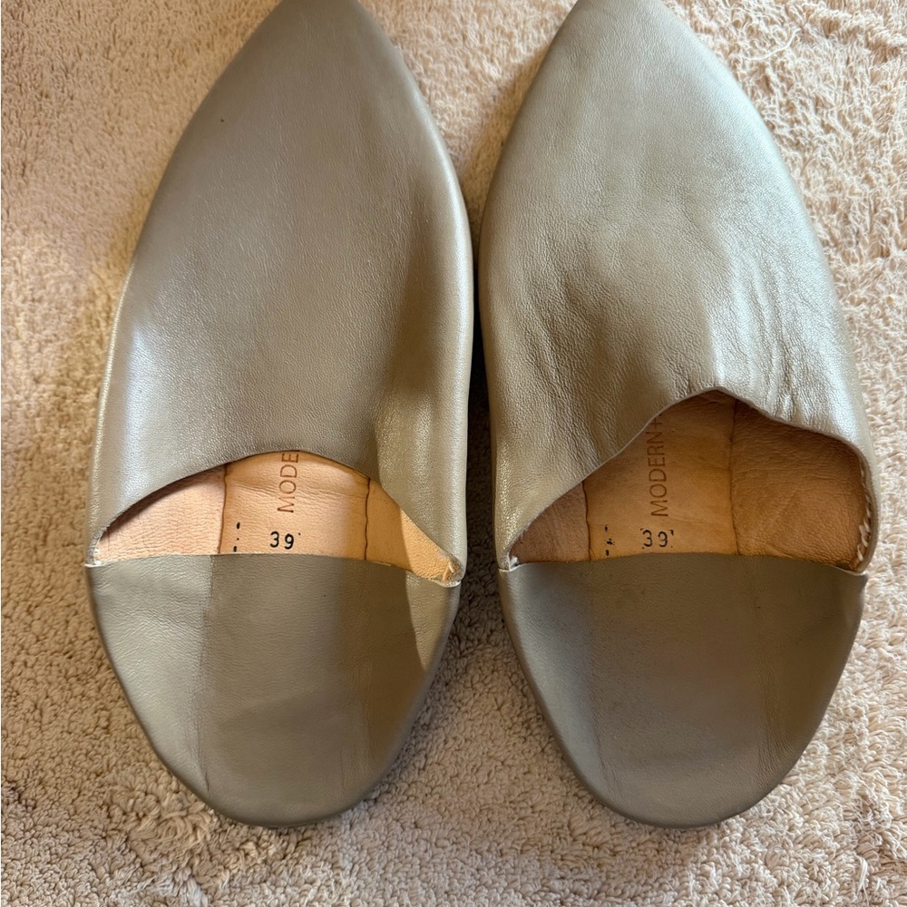 New Modern Soul Cream/Grey  Mules